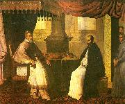 Francisco de Zurbaran st. bruno in conversation with pope urban painting